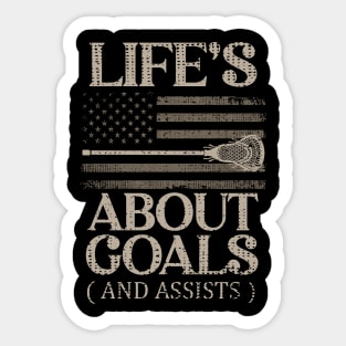 Life's About Goals Lacrosse Sticker